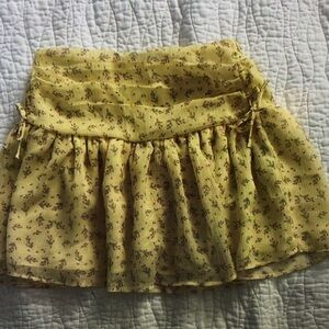 Floral Yellow Kids Skirt